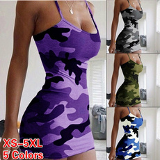off the shoulder dress, Mini, camouflageskirt, Moda