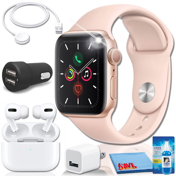 Apple Watch Series 5 (44mm, Gold Aluminum) Pink Sand Band with