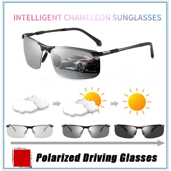 Photochromic Sunglasses Men Polarized Driving Chameleon Male 