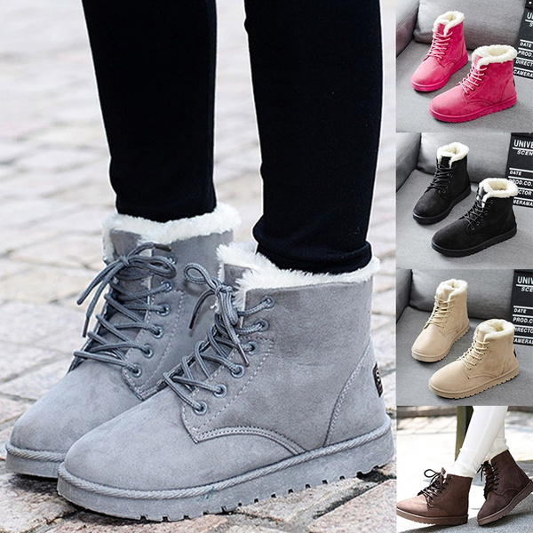 Women Warm Fur Lined Snow Boots Casual Short Boots Winter Boots Suede Ankle  Snow Boots High Quality Botas Mujer | Wish