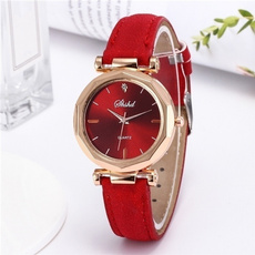 Fashion, gold, leather strap, Simple
