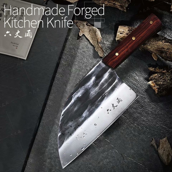 Professional Chinese Traditional Forged Butcher Knife Chef Knife Kitchen  Knife Sharp Blade Cleaver Slicer Full Tang Slaughtering Knife Chef's Meat  Cleaver High Manganese Steel Hardness Forged Manual Knife Filleting Slicing  Vegetable Cutter