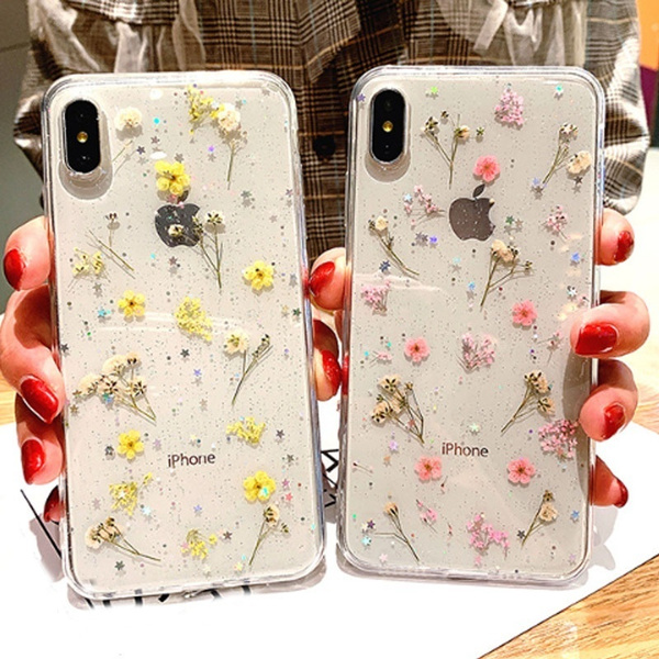 Capa para celular de resina epóxi IPhone7 XS Max Apple X 3D flor eterna  pequena floral eterna | Wish