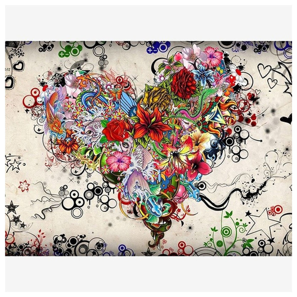 Diamond Painting abstract Love Cross Stitch Diamond Art Mosaic