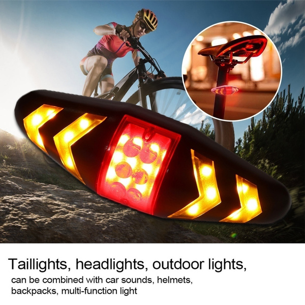 Remote Control Bicycle Mountian Bike Rear LED Tail Light Wireless Turn