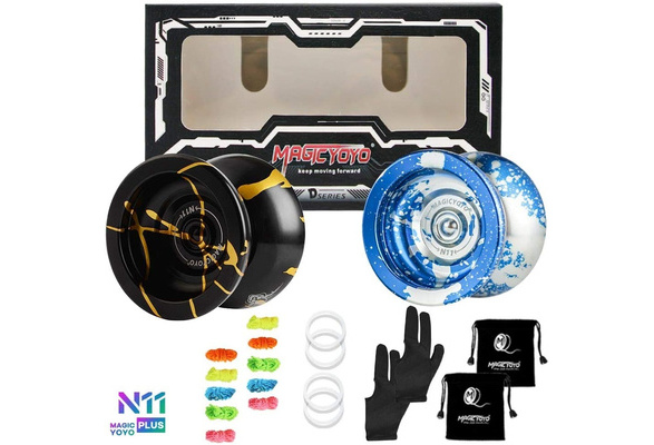 2 Pcs Yo-Yo Professionale,Yoyo Giocattolo,Con 2 Anelli,Jojo  Professionale,Yo-Yo per Principianti,Yo Yo Reattivo,Adatto A Bambini E  Principianti