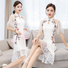cheongsamdresse, Lace, Elegant, ladies dress