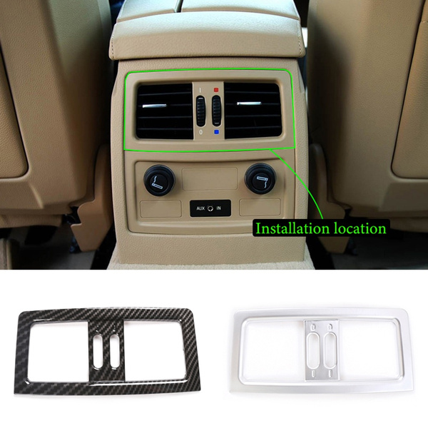 Carbon Fiber Inner Rear Air Vent Outlet Frame Trim For BMW 5 Series E60 2005-10 