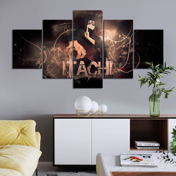 no-frame-5-pieces-naruto-figure-anime-poster-itachi-wall-picture-for-living-room-decor-canvas