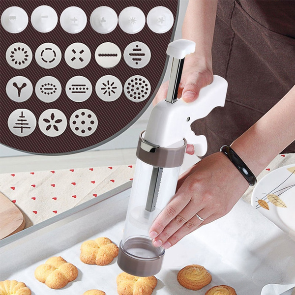 Biscuit Making Maker Pump Press Cookie Machine Decorating Gun Kitchen Tools Set 