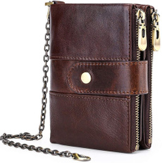 leather wallet, Men, Chain, Classics
