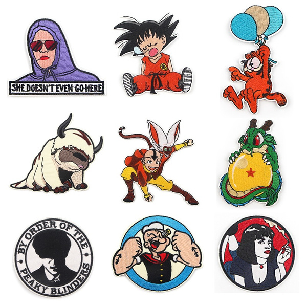 Anime Embroidery Patch Clothing, Anime Patch Iron Embroidery
