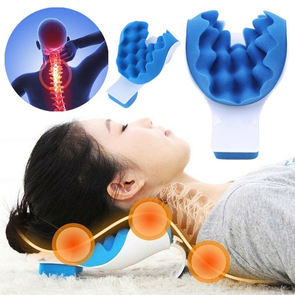 Keep wish Chiropractic Pillow,Neck and Shoulder Pain Relief Support Relaxer  Cervical Pillow Massage Traction Device to Help Ease Neck