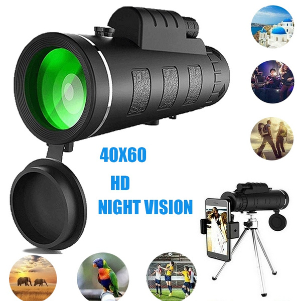 Hot Sale HD Monocular 40x60 Powerful Binoculars Zoom Field Glasses Great  Handheld Telescope Military HD Professional Hunting Waterproof Fog Wish