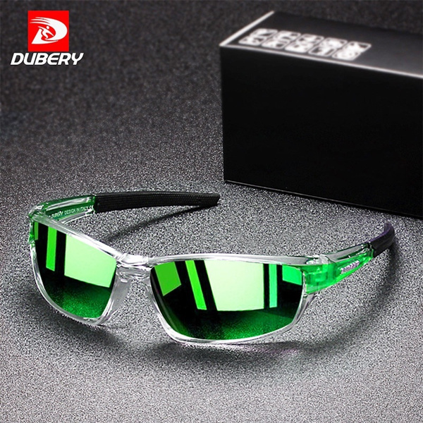 DUBERY Green Men's Polarized Sunglasses Large Cycling Outdoor Sport Driving 