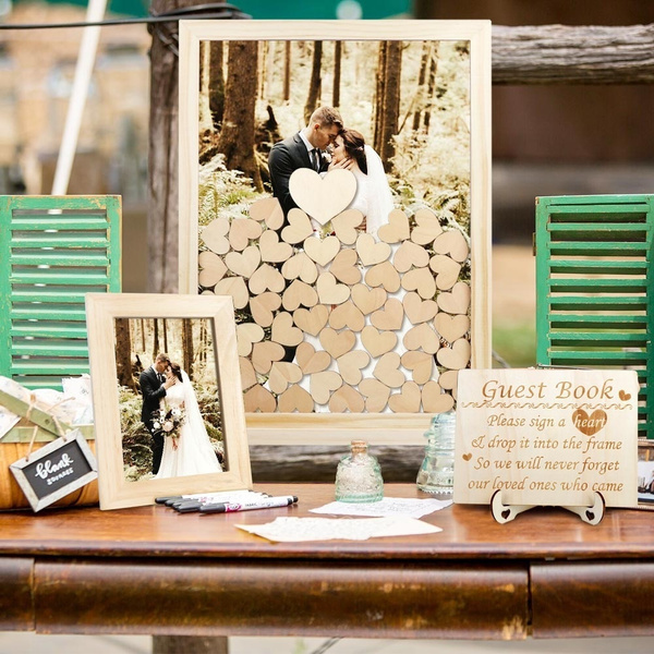 Wedding Guest Book Alternatives  Rustic & Wooden Signs Drop Box Frame
