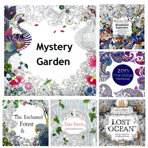 Secret or Garden 6 styles New Hot Sell Fun Adult Kids Coloring Book Designs  Stress Relief Coloring Book Fantasy Coloring Pages