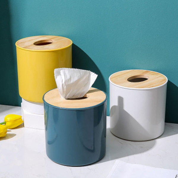 Round on sale tissue box