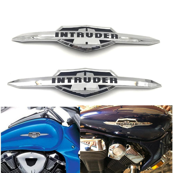 2x Black Metal Motorcycle Skull 3D Emblem Badge Stickers – Universal Gas Tank Or Fairing Decals