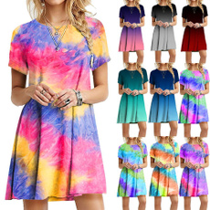 rainbow, womens dresses, kneehighdressforwomen, colorfuldressforwomen