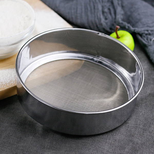 Large 15CM Stainless Steel Long Handle Mesh Strainer Flour Sifter Sieve Colander