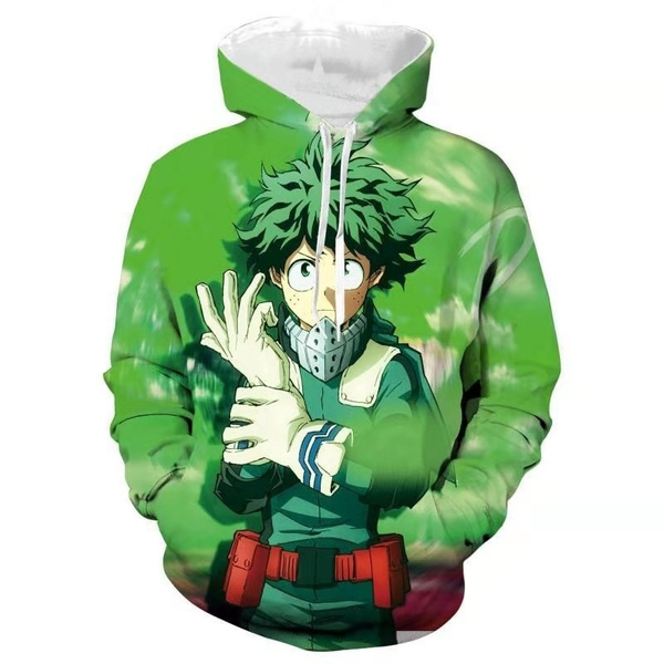 My Hero Academia Midoriya Izuku DEKU Anime Hooded Sweatshirt Adult ...