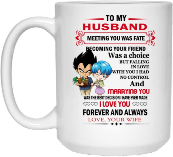 Gifts For Wife Husband Bulma Vegeta Coffee Mug Dragon Ball Valentine's Mug 11 Oz 