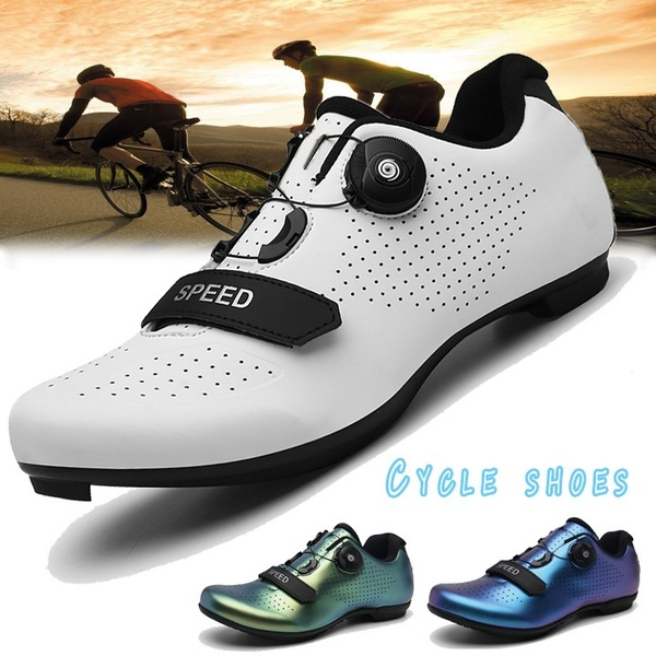 Mens Road Bike Cycling Shoes Spin Shoes with Compatible Cleat Peloton Shoe with SPD and Delta for Men Lock Pedal Bike Shoes