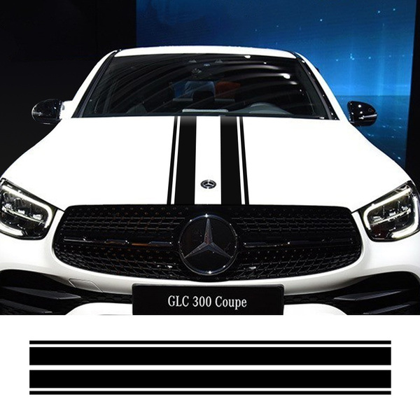 Vehicle Hood Sticker for Mercedes Benz W212 W205 W204 W203 W210 W211 W124  W214 AMG GLA GLC GLS over CIA A C E S class car accessories