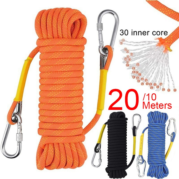 10mm-10m-20m outdoor climbing rope tree rock equipment mountaineering  survival safety equipment escape rescue static rope - AliExpress