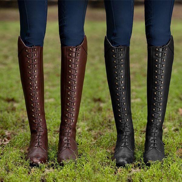 horse riding boots with laces