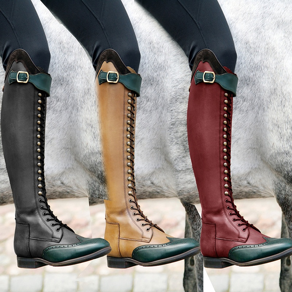 front lace up riding boots