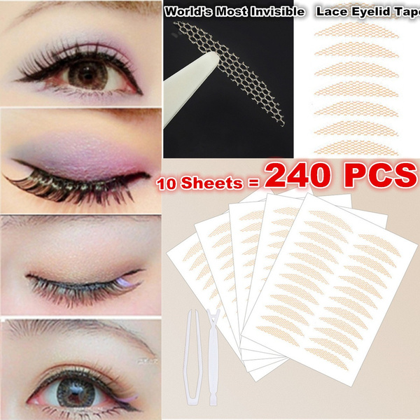 120Pcs Natural Double Eyelid Sticker Lace Invisible Double Eyelid Tape