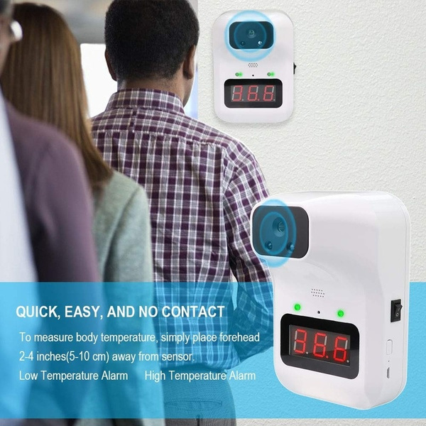 Wall-Mounted Digital Thermometer Non-Contact Infrared Forehead Thermometer 0.5S