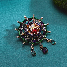 brooches, Gifts, Pins, spiderwebbrooch
