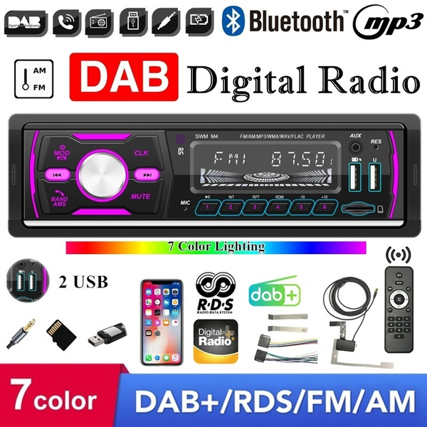NEW Car Radio Stereo DAB+ Digital Car MP3 Player 12V Auto Radio Bluetooth  Hands-free Call with Remote Control