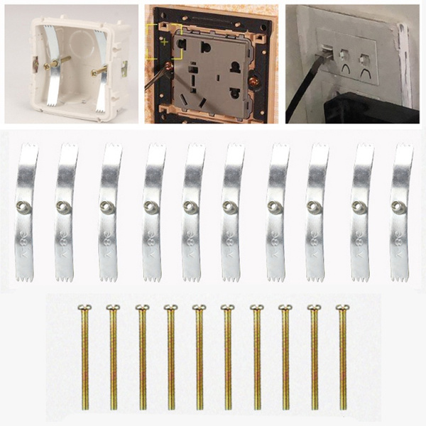 10pcs Wall Box Repair Screw Steel Junction Fixed Socket Mount Cassette K1Q4