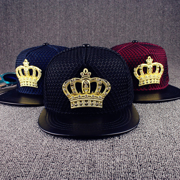 New Denim Hip Hop Snapback Caps Rhinestone Crown Baseball CapHats & Headwear 