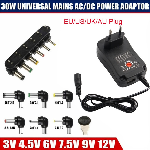EU US UK AU Plug Power Supply AC/DC Adapter 3V-12V 2A 2.5A Adjustable Power  Adapter Universal Charger Supply Plug for Led Light Strip Lamp 100V-240V