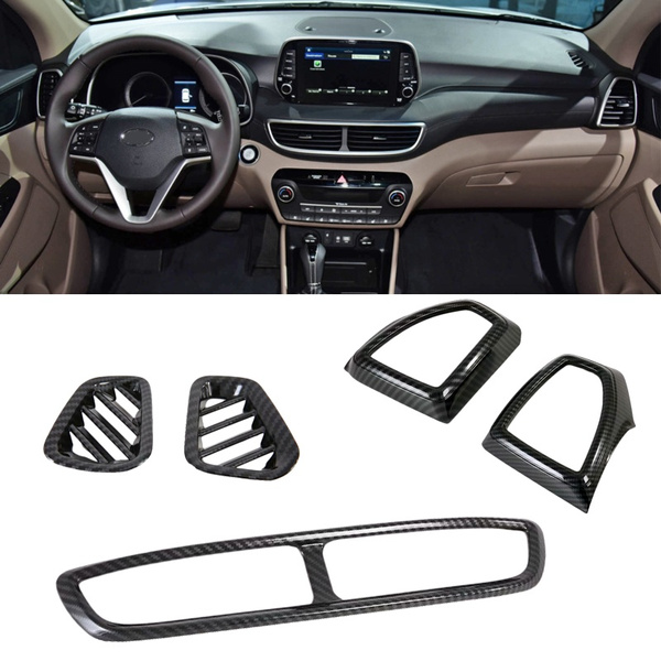 FOR Hyundai Tucson 2019-2020 Silver central console air outlet vent cover trim