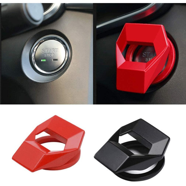 Universal Car-Engine Start Stop Push Button Switch Cover Deceptive style black A 