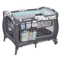 costway foldable baby crib playpen travel infant bassinet bed mosquito net music w bag