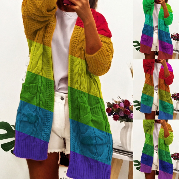 Current mood rainbow on sale cardigan