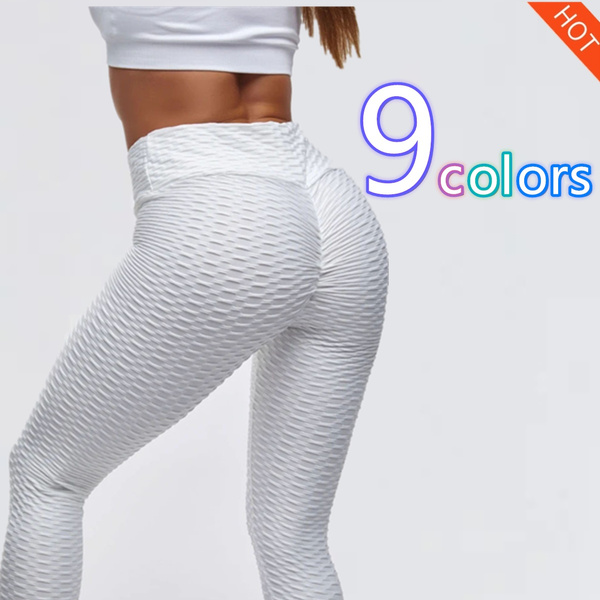 Ladies Yoga Pants Ruched Butt Lift Textured Scrunch Legging Booty