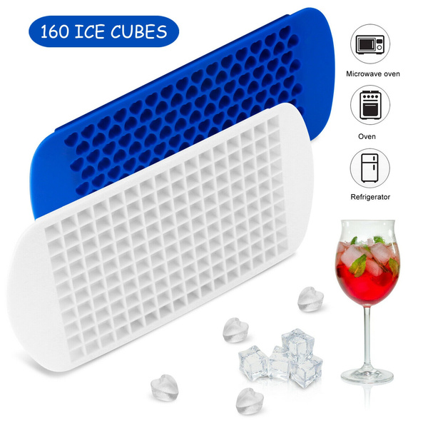 Ice Cube Maker Molds 160 Grids Mini Small Trays Silicone Bar Whiskey  Cocktails
