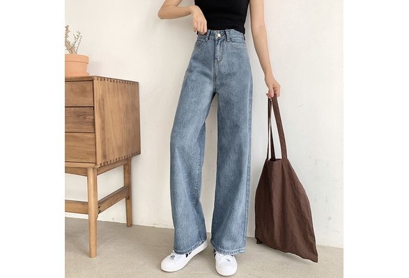 Woman Jeans High Waist Clothes Wide Leg Denim Clothing Streetwear