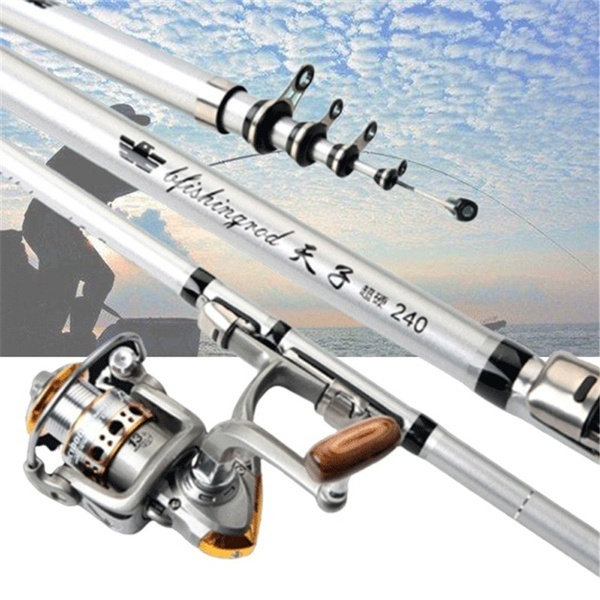 Ultralight Carbon Fiber Telescopic Fishing Rod Pole Portable Spinning Travel 