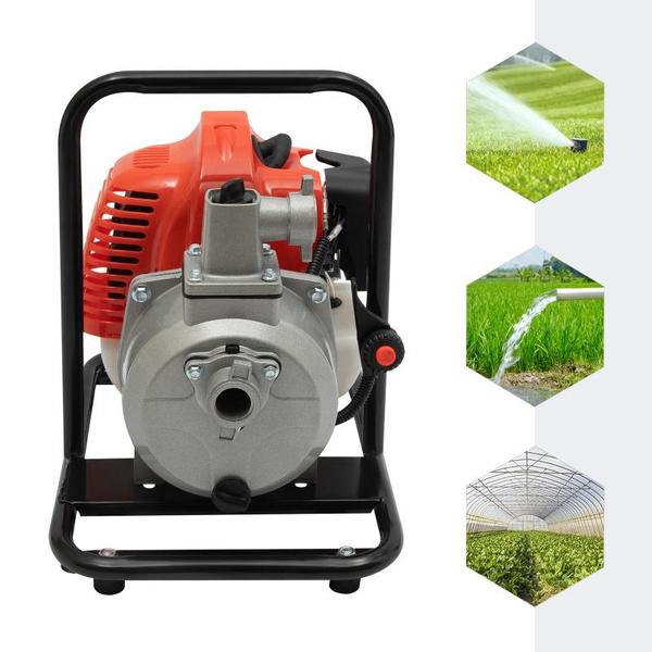 2Stroke Gas Powered Water Transfer Pump1.7HP Engine Fit Garden Farm ...