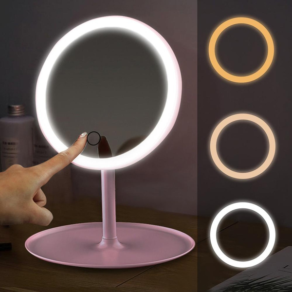 Light Mirror Led Vanity Usb, Vanity Mirrors With Lights And Desk