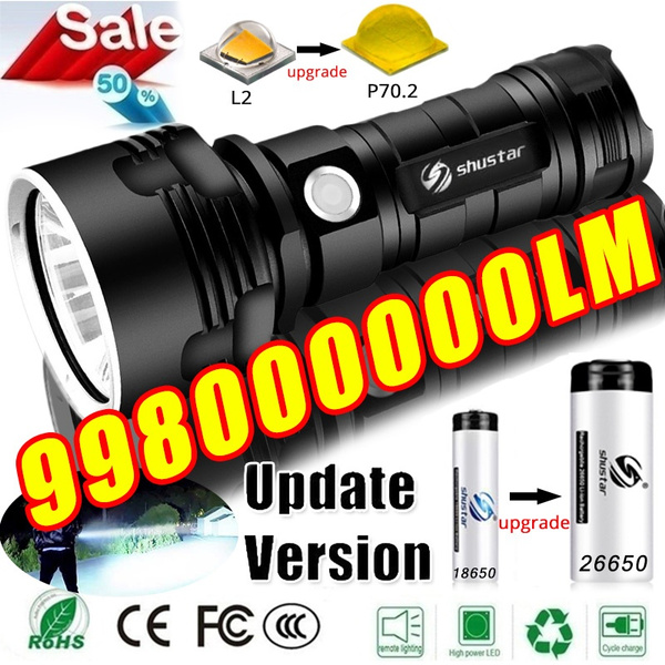 Rechargeable LED Searchlight Tactical Flashlight 3T6 Spotlight 
